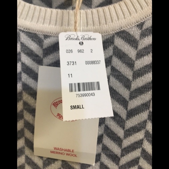 Brooks Brother Chevron Crewneck Pullover Sweater p1 - Picture 9 of 10